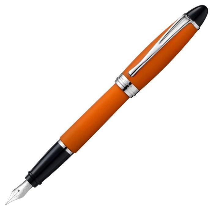 Aurora Fountain Pen F Fine Nib Ipsilon B10-OF Satin Orange Converter