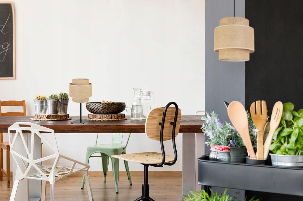 NIGHT TABLE LAMP BOHO JUTA LAMPSHADE 20 CM