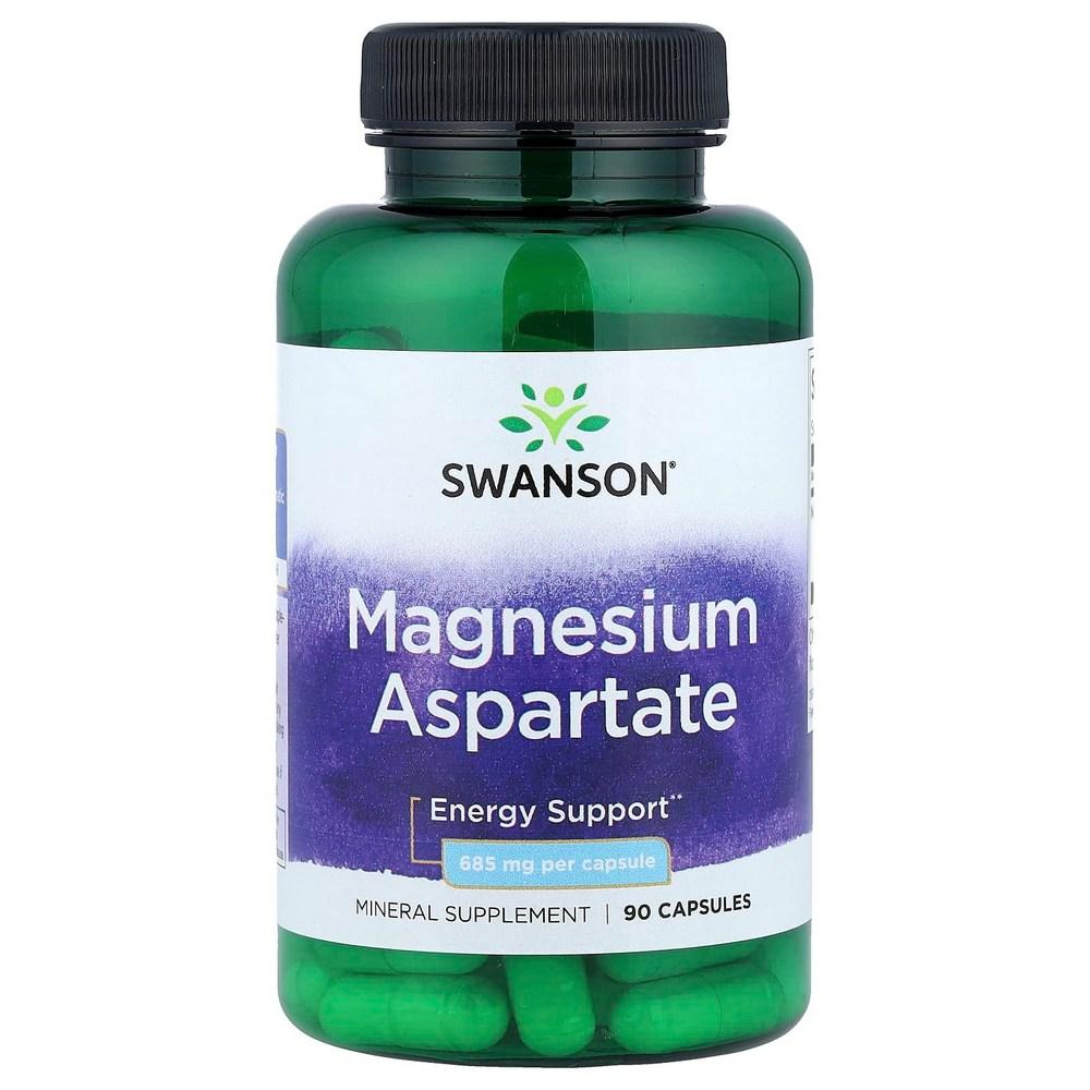 Swanson Magnesium Aspartate 685mg Capsules 90 Tablets SWV-11420 1 pcs