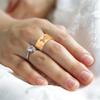 2Pcs Butterfly Couple Rings Premium Copper Romantic Lovers Rings Gifts Stylish Decorative Finger Jewelry for Men Women
