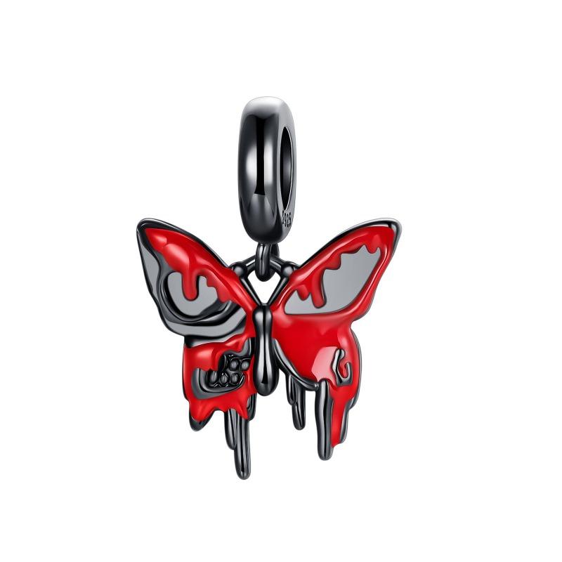 Original Copper Red Charms Heart Cherry Strawberry Flower Fish Beads For Necklace Diy Bracelet Present Jewellery