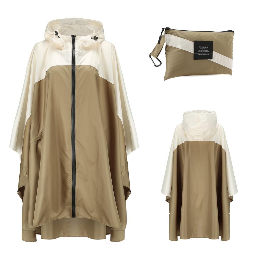 Neue Auswahl Europäische und amerikanische Mode bunter winddichter Rucksack Wander-Trenchcoat Regenmantel Poncho