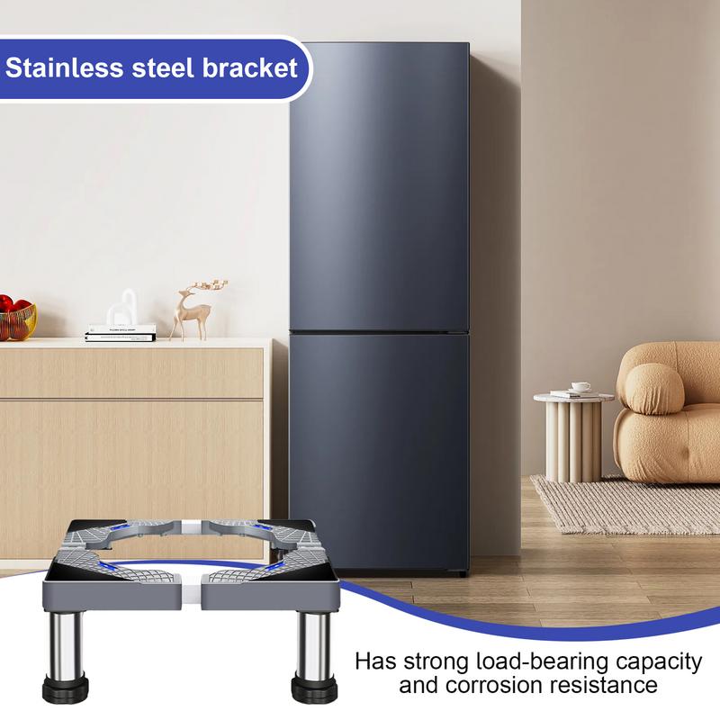 Washing Machine Stand Stainless Steel Dryer Stand Adjustable Washer Dryer Pedestal With 4 Strong Feet for Home Appliance