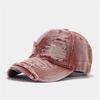 Popular WashedFabric Baseball Hat Distress Baseball Hat Women Beach Hat Photowear Sun Hat Outdoor Sport Camping Hat