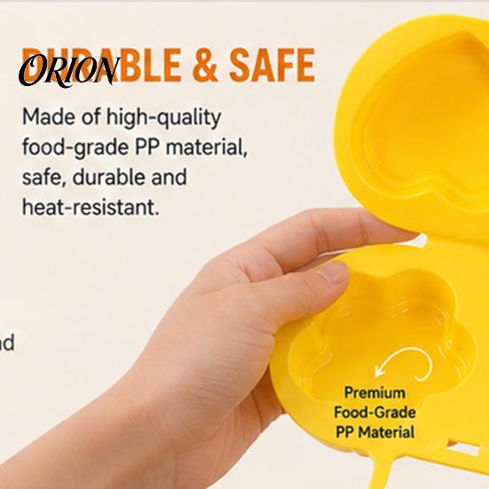 Pochoir à œufs pour micro-ondes, Moule rapide pour petit-déjeuner à la vapeur, Forme Fleur/Cœur, Ustensiles de cuisine, Formes pour matins pressés, Réutilisable, Cuisson saine sans huile,