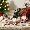 9Pcs Christmas Wooden Pendants Gingerbread Man Gnomes Xmas Tree Hanging Oranment 2026 Navidad Decorations For Home New Year Gift