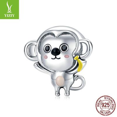 Yinziyun Argint Original S925 Mărgele Charm Maimuță Jucăușă pentru Brățări DIY SCC1575