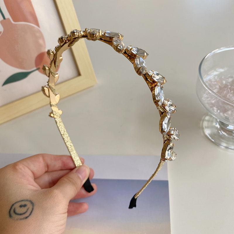 Bohemian Gold Silver Rhinestone Leaf Hairband Headband Headwear Hair Accessories