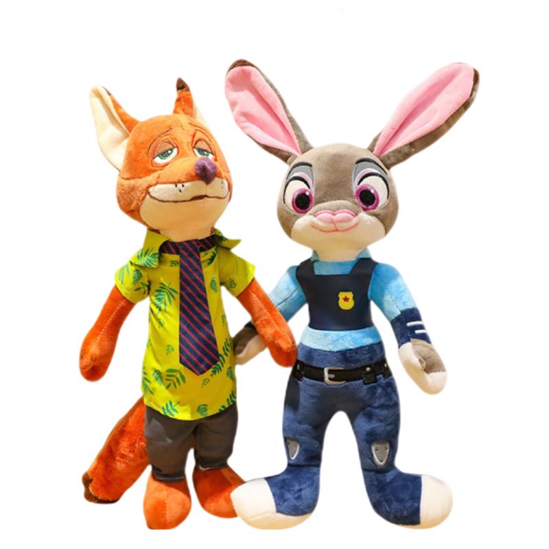 30-40Cm Kawaii  Zootopia Nick Wilde Judy Hopps Plush Doll Toy Anime New Sofa Room Decoration Children'S Birthday Gift