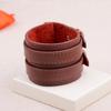 Fashion Male Leather Bracelet Friendship Big Wide Bracelet for Women Men High Quality Buckle Adjustable Bracelet Vintage Punk Jewelry Gifts