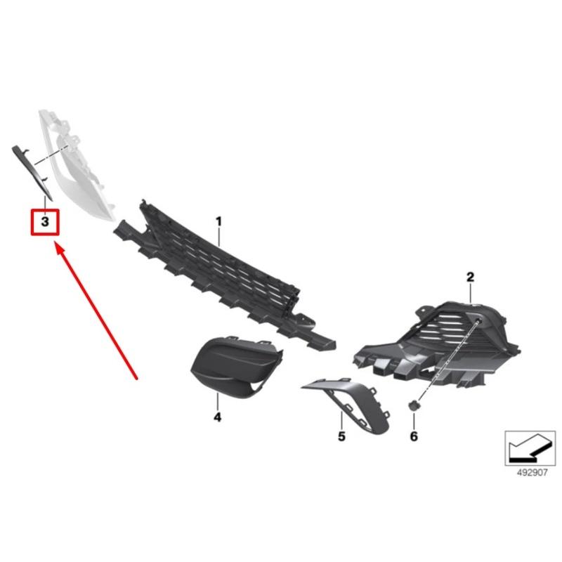 Front Bumper Tow Cover Cap Compatible with For BMW For Z4 G29  To 2025 Model Number 51118073131 ABS Construction