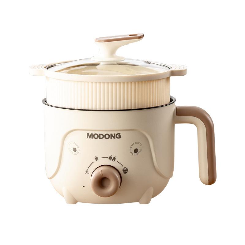 Multifunctional Electric Cooker With Steamer Non-Stick Mini Hot Pot Cooker For Home Dormitory Apartment белый