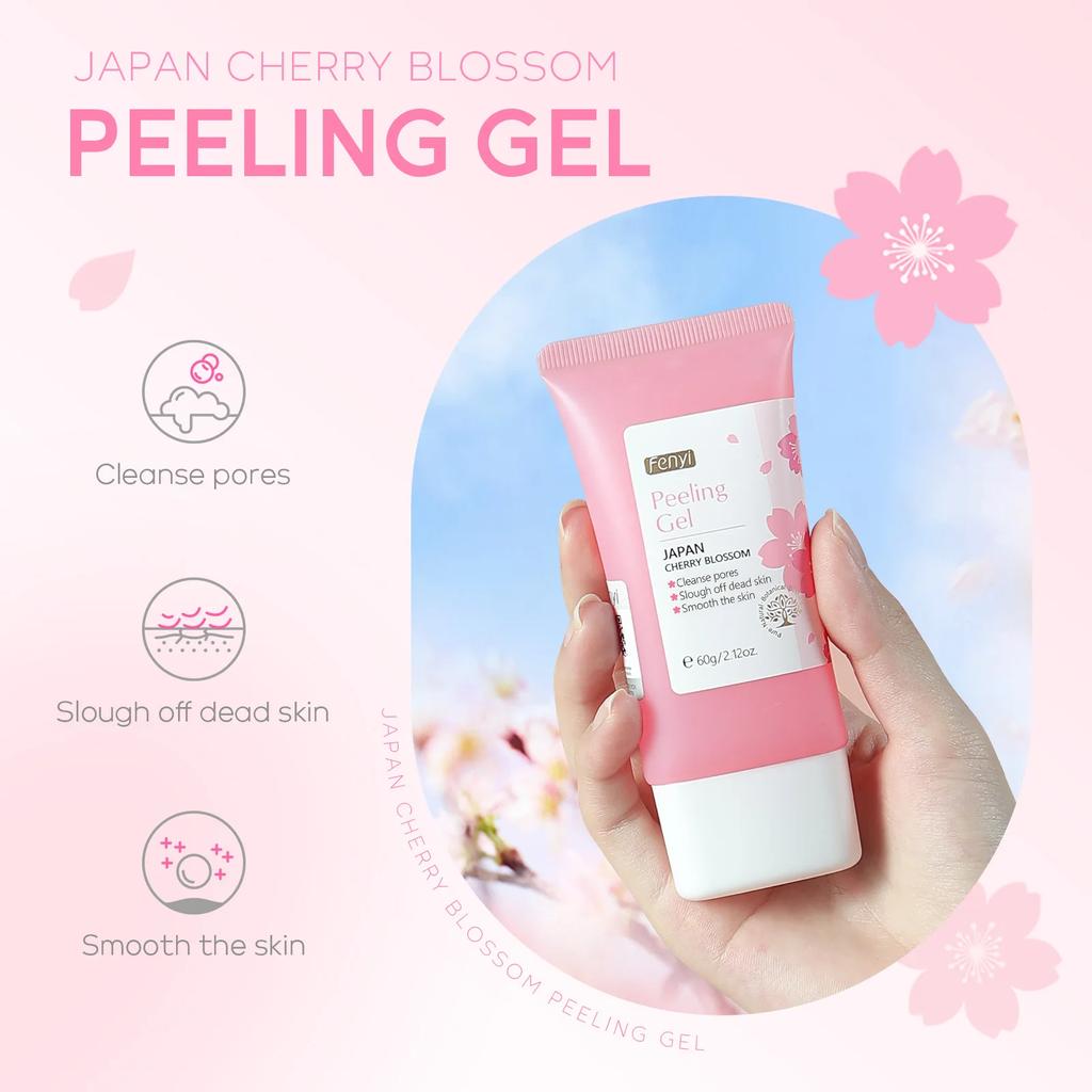 Sakura Face Hloubkově čisticí exfoliační gel Péče o pleť Bělící hydratační krém Oprava Obličejový peeling Péče o pleť 60g