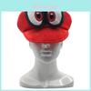 Chapéu de Pelúcia Vermelho Super Cappy do Mario Odyssey para Adultos e Crianças, Boné Cosplay de Anime, Fantasia
