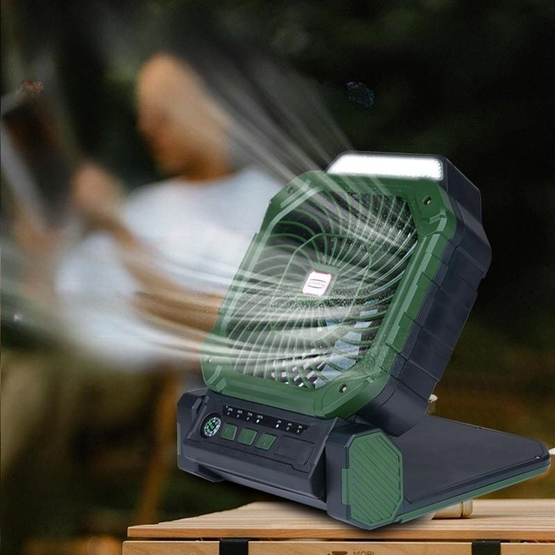 Camping Usb Fan With Lighting And Rechargeable Battery For Outdoor Adventures