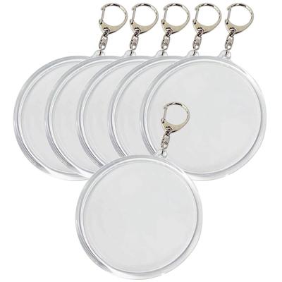 Porte-clés Rond en Acrylique de 90 mm, Extra Large, Convient aux Sous-verres de Café Collaboration, Fait Main, Parties en Acrylique Transparent, Fabriqué au Japon (Paquet de 6)