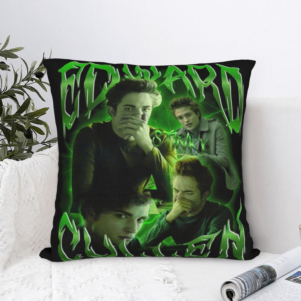 Funny Edward Cullen Jacob Twilight Pillow Case Retro Trendy Pillow Cover Comfy Pillowcases For Chair Sofa Home Decor