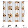 Cute Bear Printed Shower Curtain Waterproof Bathroom Decor Home Decoration for Kids Bathrooms White 180x240cm (Packaged with Fre