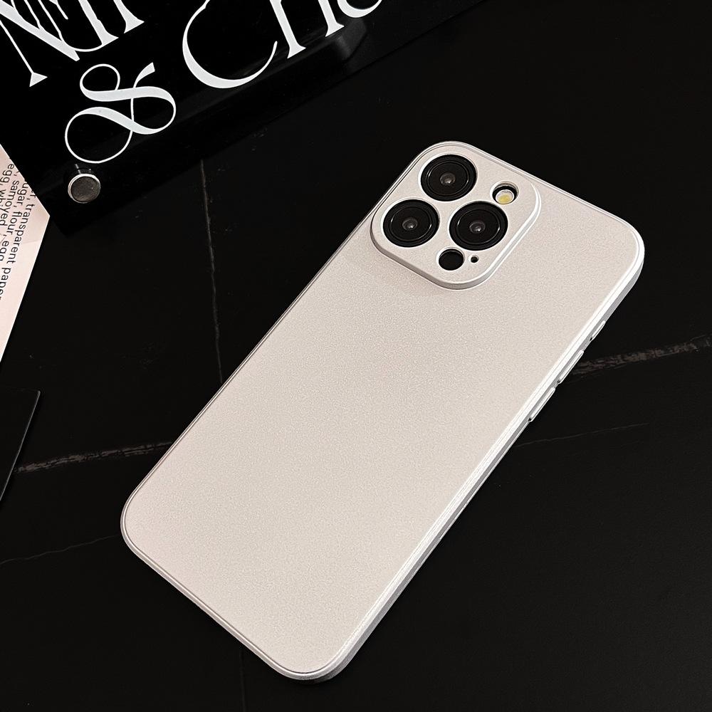 Electroplating Silver Apple 16 Apple Phone Case 15promax All Inclusive IPhone 14 Suitable for 13 Solid Color Simple 12