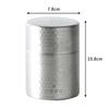 KOGU Tea Storage Caddy in Dishwasher Safe with Inner Preserves Hammered Stainless Matte 200g Tea Stylish Shimomura Gift for Shimomura Kihan