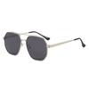 Retro metal large frame men's double beam polarized sunglasses driver driving sunshade sunglasses fishing glasses toad glasses