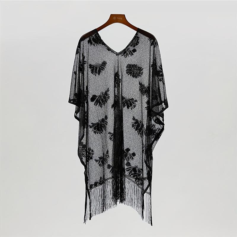 Lace Floral Shawl Hair Head Wrap Scarf Women Poncho Beach Sunscree Elegant Breathable Outdoor Lady Wedding Headband Po