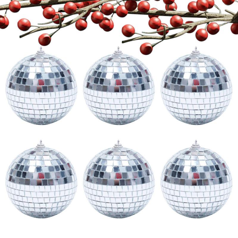 Mini Disco Ball KTV Bar Reflective Glass Ball Stage Rotating Silver Mirror Disco Balls Hanging Ornament Wedding Party Home Decor