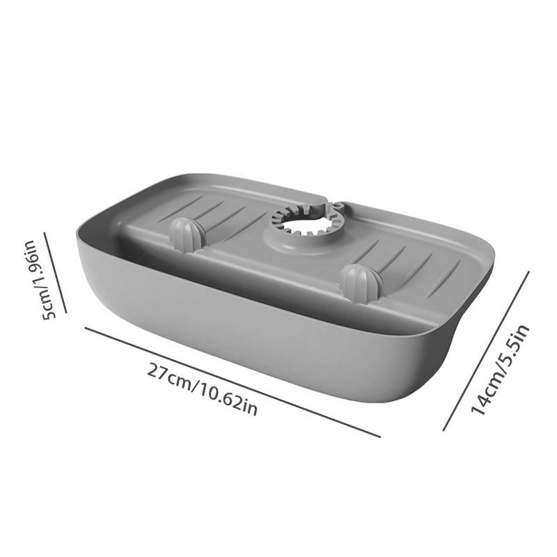 Wasserhahn Spritzwassergeschütztes Abtropfgestell Spüle Rutschfeste Arbeitsplattenunterlage Küchenlappen- und Schwamm-Abtropf-Aufbewahrungsgestell