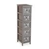 Ngawi Bathroom Shelf Cabinet - Wood - Grey - 98 X 32 X 26 Cm - Versa