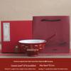 Underglaze Porcelain Longevity Bowl Set with Chopsticks & Spoon - Ideal Gift for Grandma's Birthday