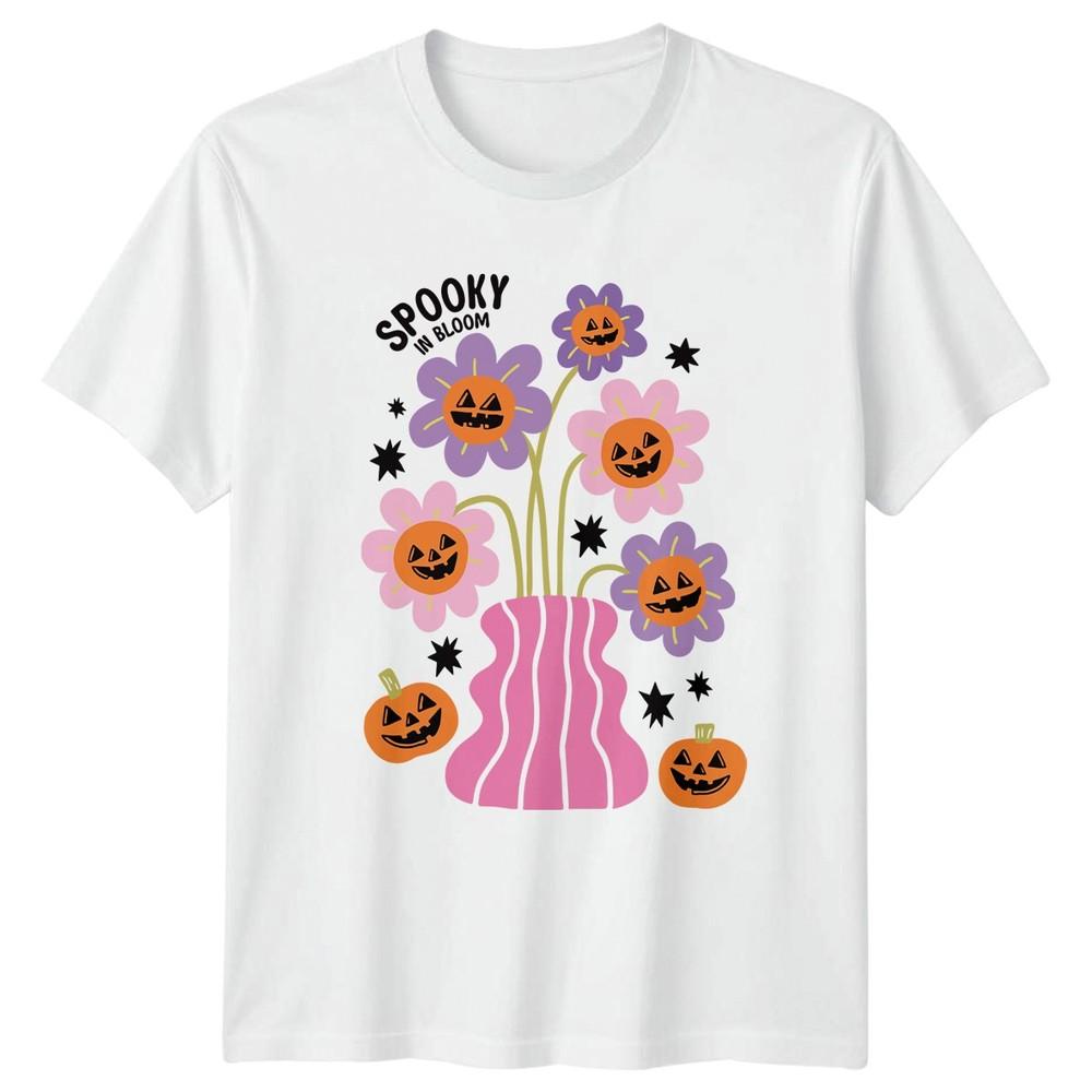 Spooky In Bloom Halloween Holidays Unisexs TShirt Unisexs Tee Graphic Tee Unisex S