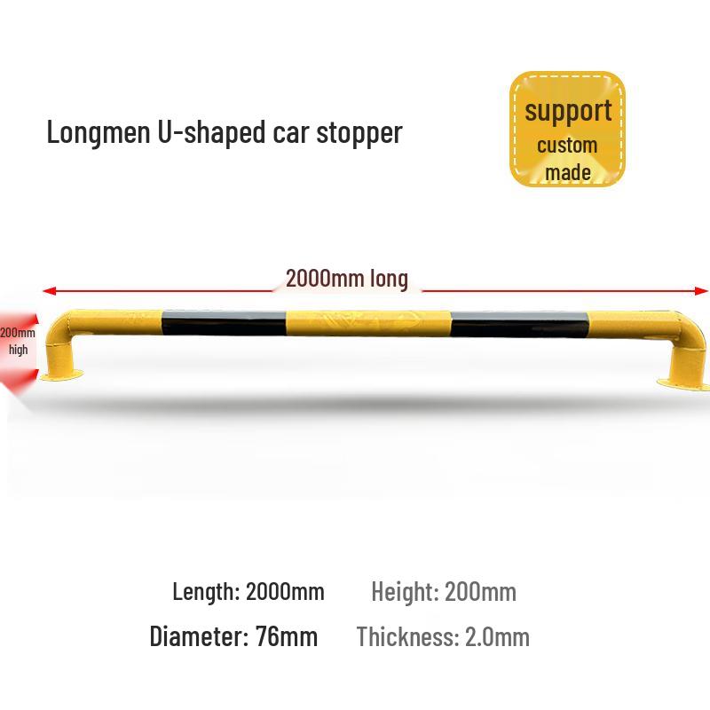 U-Shaped Steel Parking Barrier