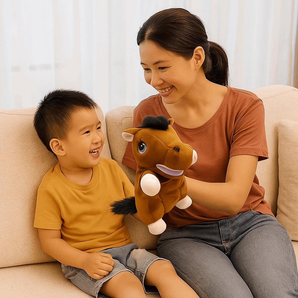 Horse Animal Little Horse Puppet Simulation Hand Finger Story Puppet  Interactive Toy