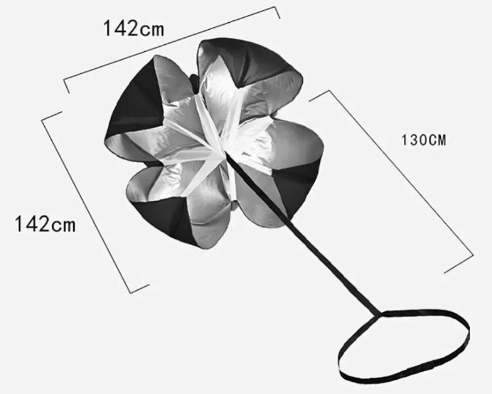 Paracaídas de velocidad ajustable para entrenamiento de agilidad, cuerda de resistencia para fútbol, para fitness, para correr, obstáculos deportivos, herramienta