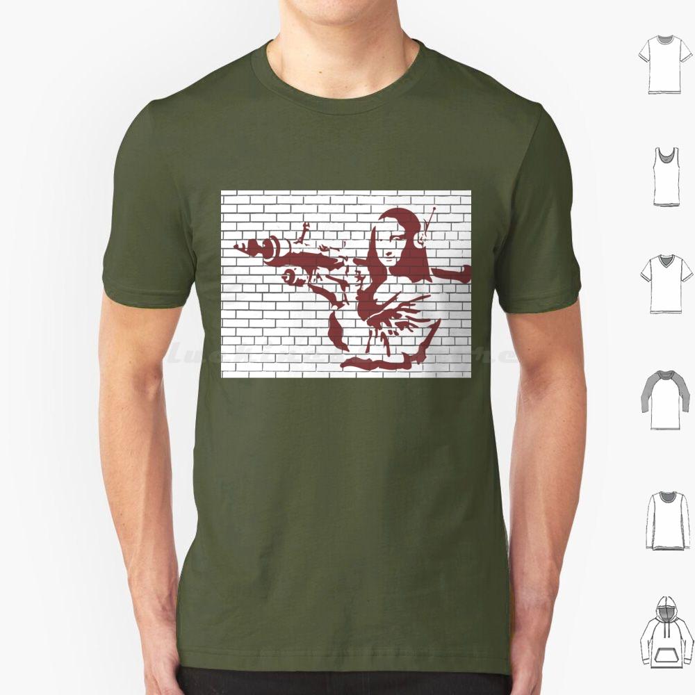 Banksy Stencil Style Urban Graffiti Spray Paint Mona Lisa T Shirt 6xl Cotton Cool Tee Banksy Kwiebe34 Banksy Stencil Banksy
