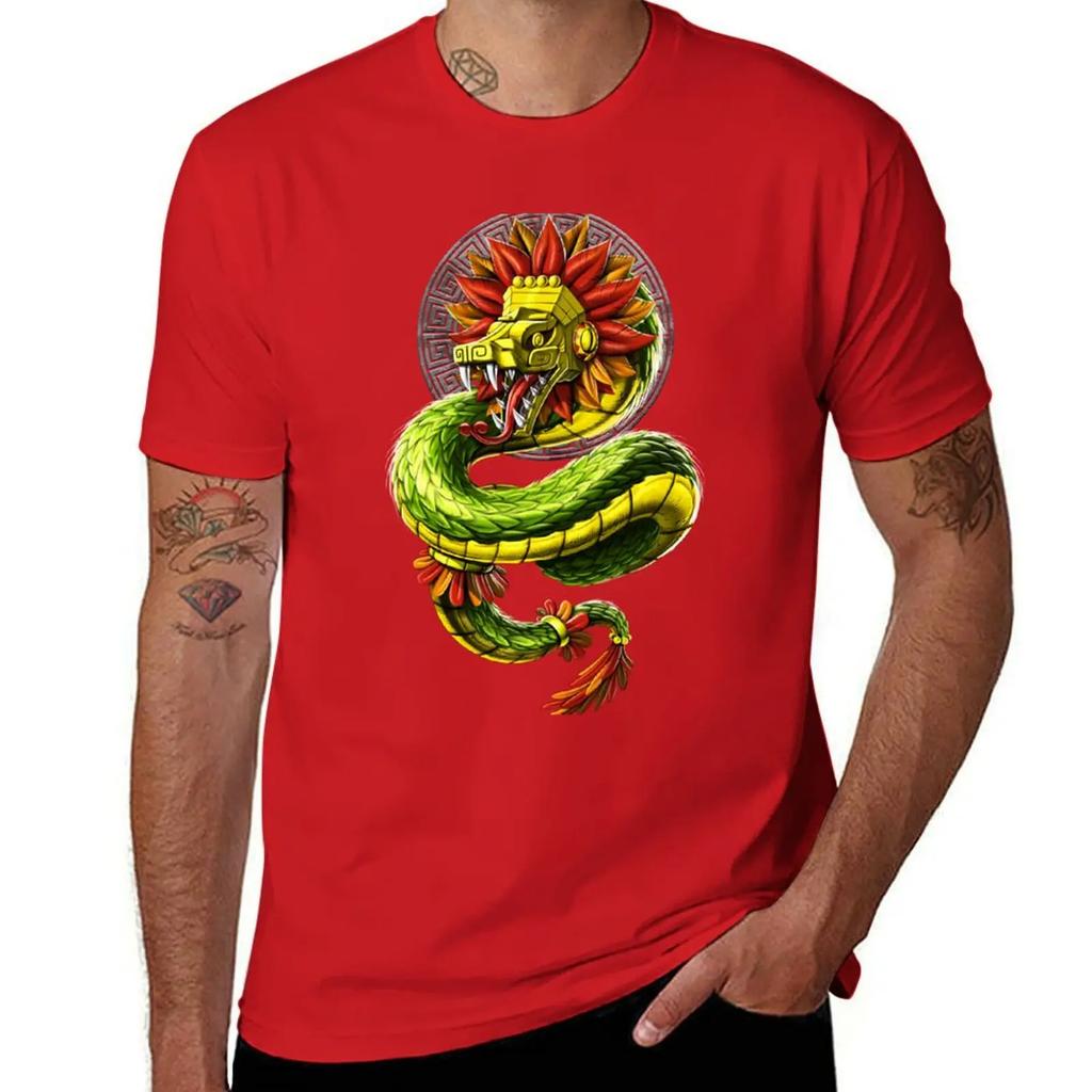 Quetzalcoatl Aztec Serpent God T-Shirt Anime T Shirts Oversized Graphic Tee Summer Clothes Mens Graphic T-shirts Funny