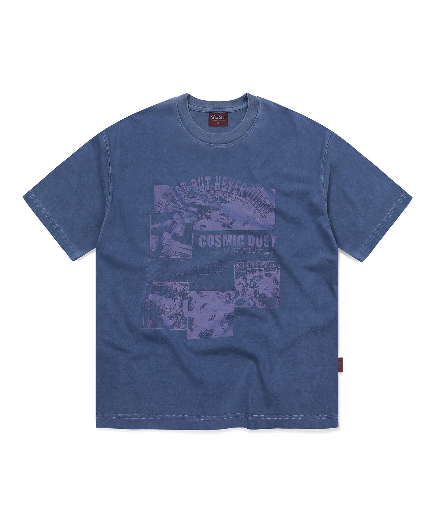 Siest Cosmic Dust Pigment T-Shirts Blue S