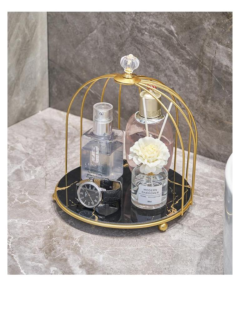 Nordic Vanity Table Birdcage Shelf Makeup Storage Box for Bathroom