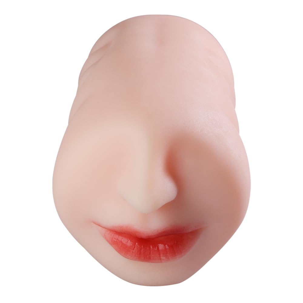 Blowjob Realistic Pornstar Male Masturbator,Real Mouth Deep Throat Oral Sex with Tongue Textured,Stroker Pocket Soft Sex Dolls Play Toy for Adult Men