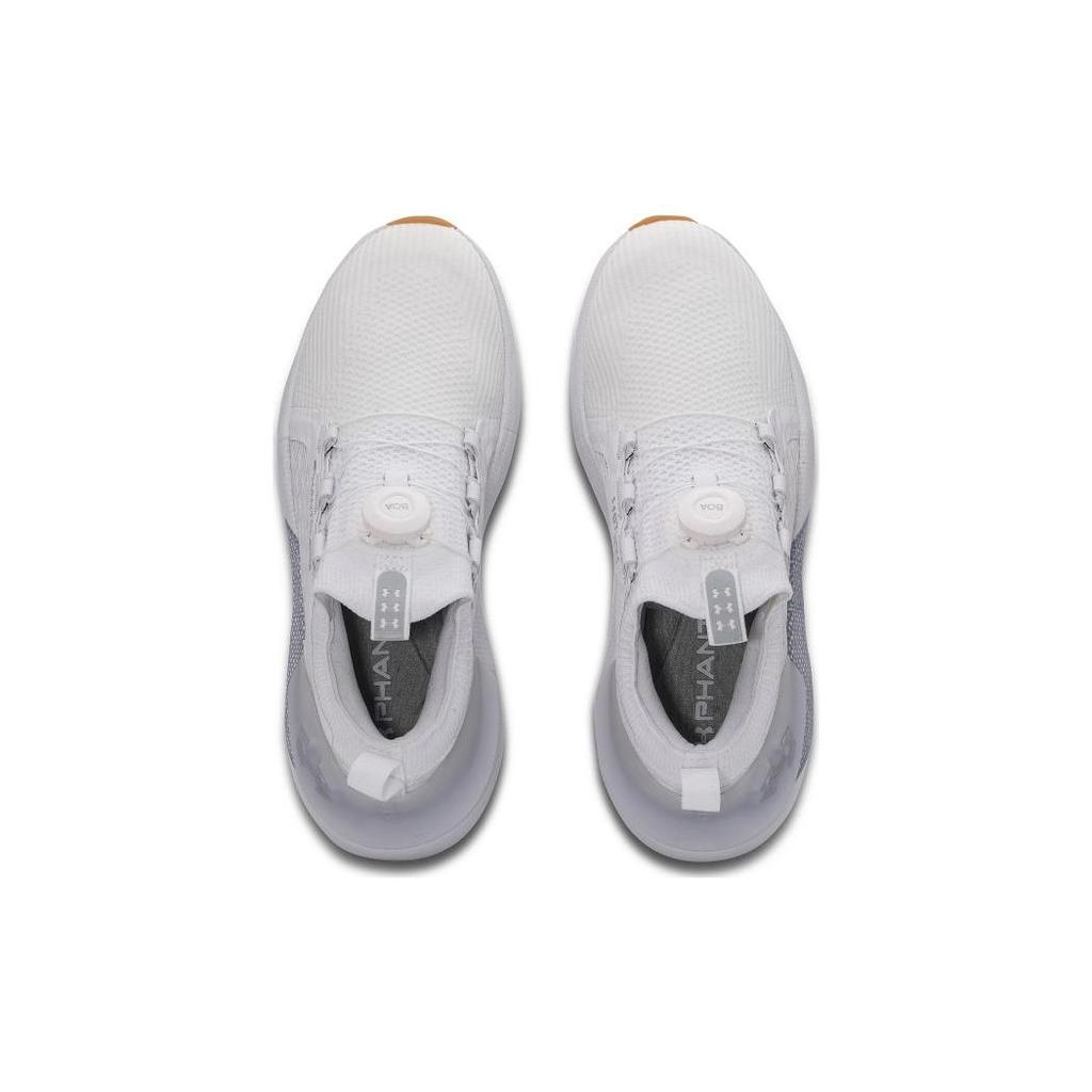 Under Armour HOVR Phantom Boa Minimalist Comfortable Shock Absorbing Durable Low Top Golf Shoes Men Sneaker White 3027380-100