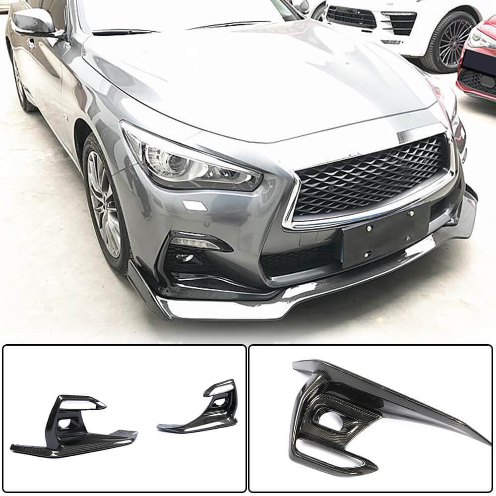 Накладки на противотуманки (для Q50 Sport 2018-2022, Карбон) для Infiniti Q50/Q60
