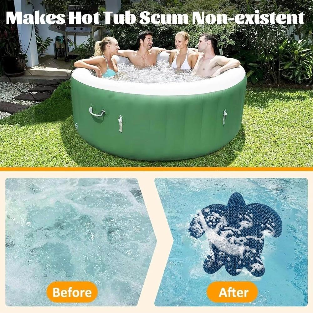Turtle Shape Hot Tub Scum Absorber Eco-Friendly Floating Scum Ball Scum Skimmer  Pool