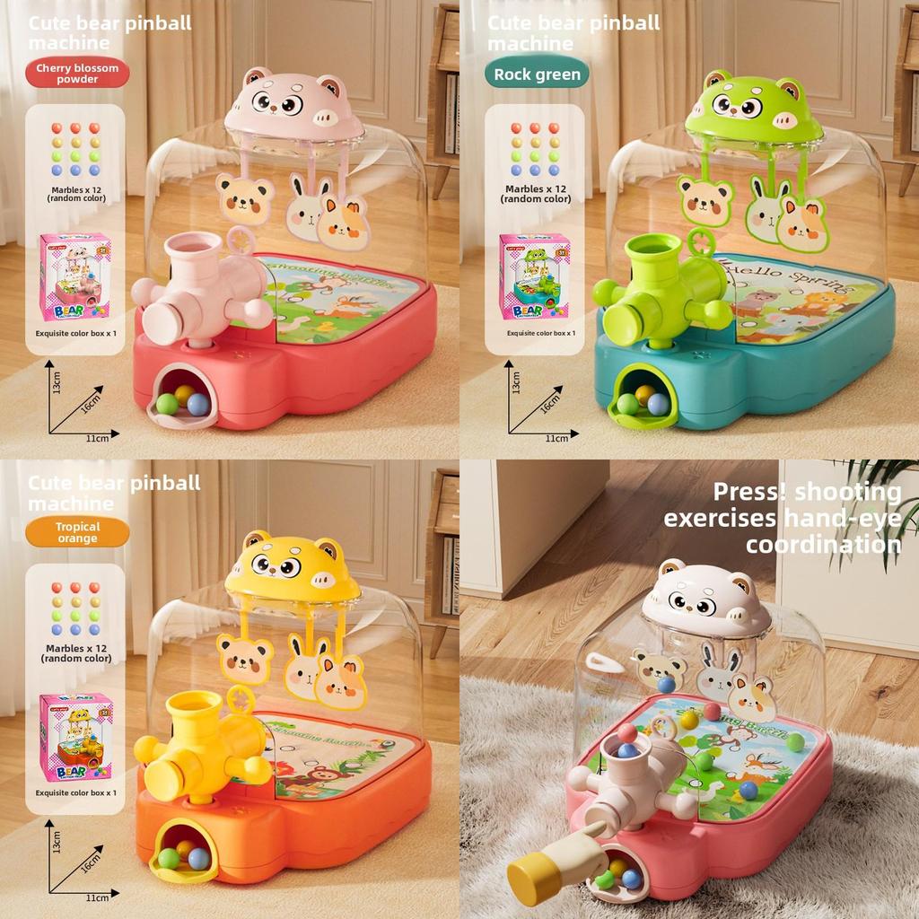 Bear Marble Machine Toy With Pressing Shooting Fun For Kids Indoor Play And Educational Development