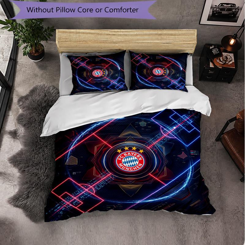 Set Biancheria da Letto Bayern Monaco Modello 3 Pezzi Morbida Copripiumino in Microfibra con Federe per Camera da Letto