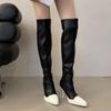 Legs long slender heels over the knee elastic boots women's sexy pointed high heels boots Spice girls tall thin boots