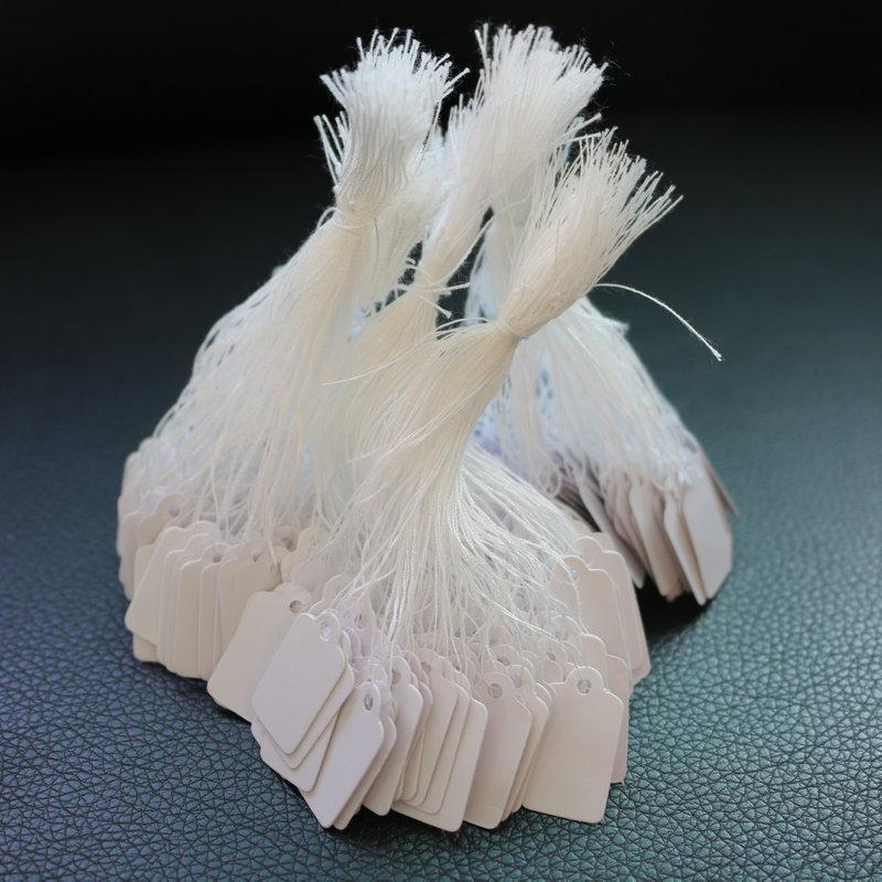 500-Piece Cotton Thread Paper Labels for Jewelry & Gifts