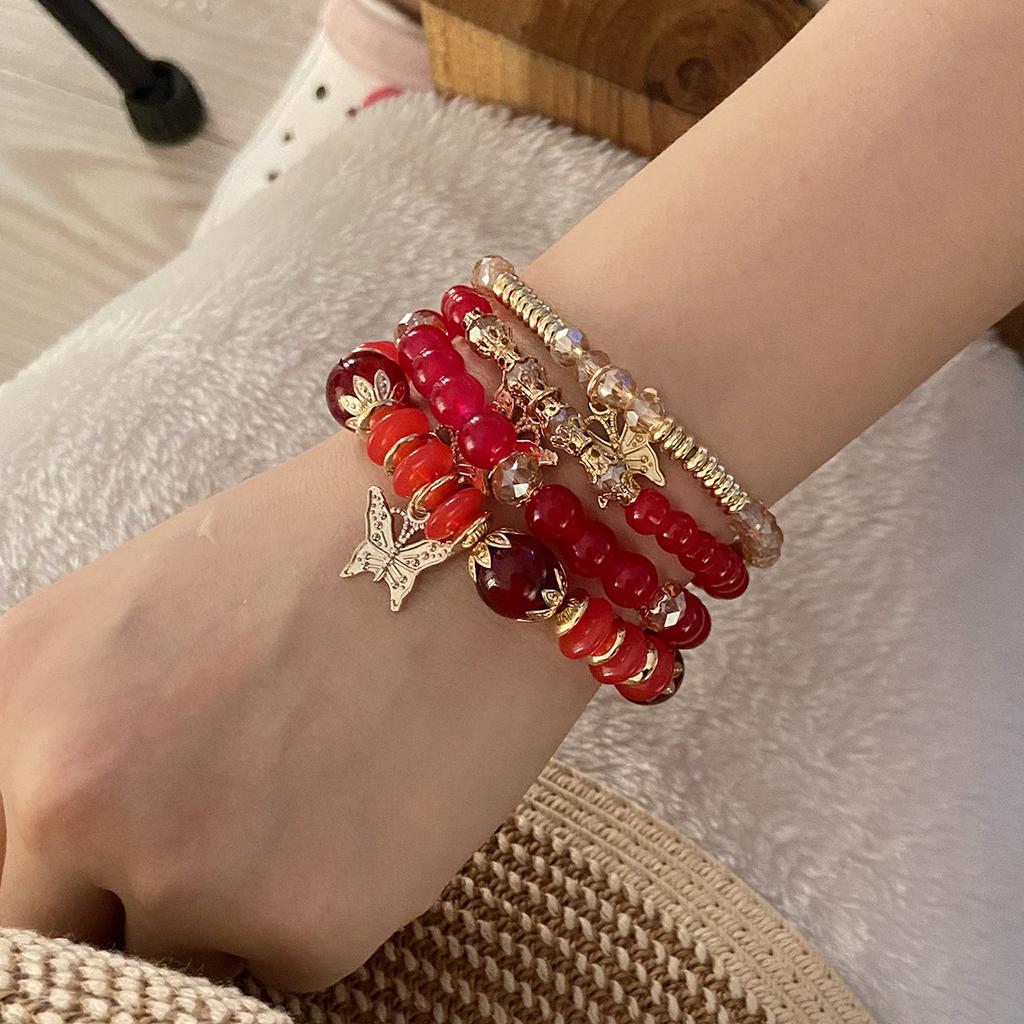 Hot selling fashion bead bracelet Bohemian butterfly bracelet