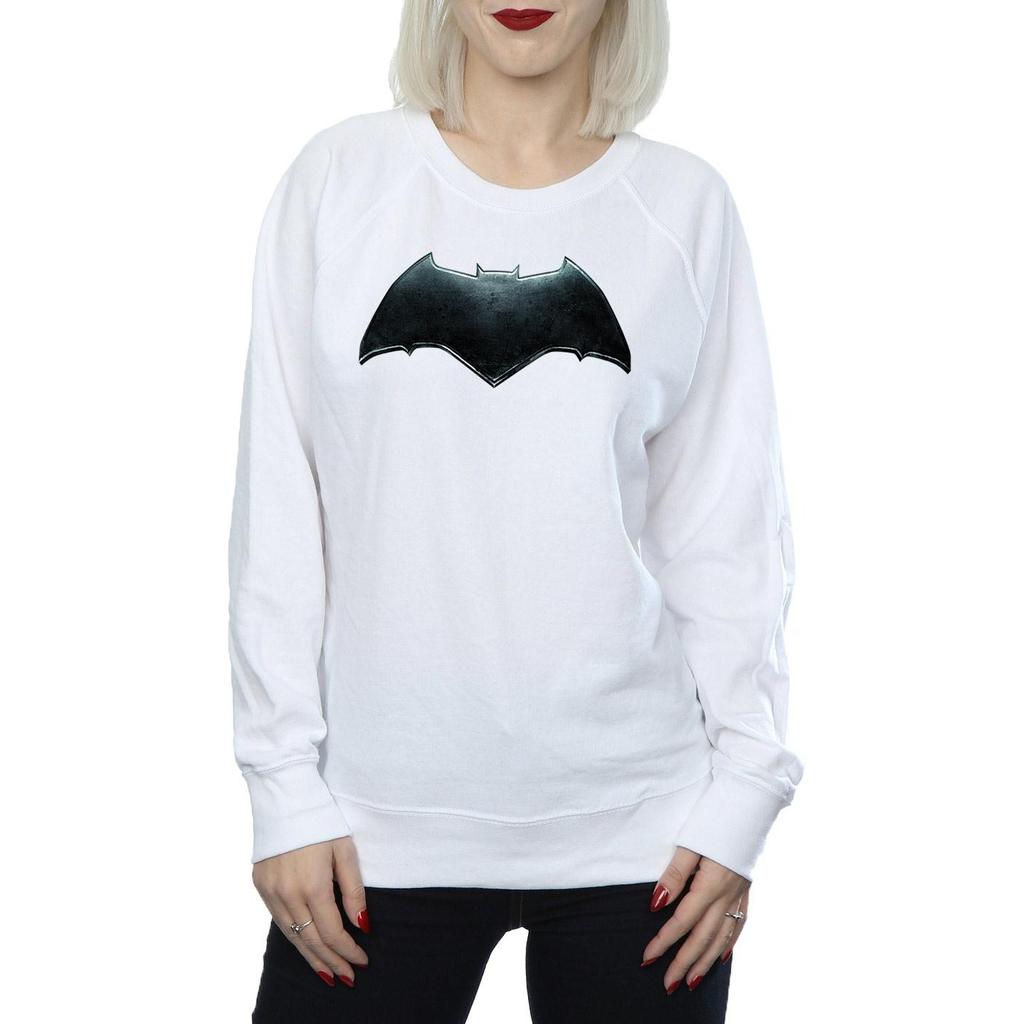 DC Comics Womens/Ladies Justice League Movie Batman Emblem Sweatshirt