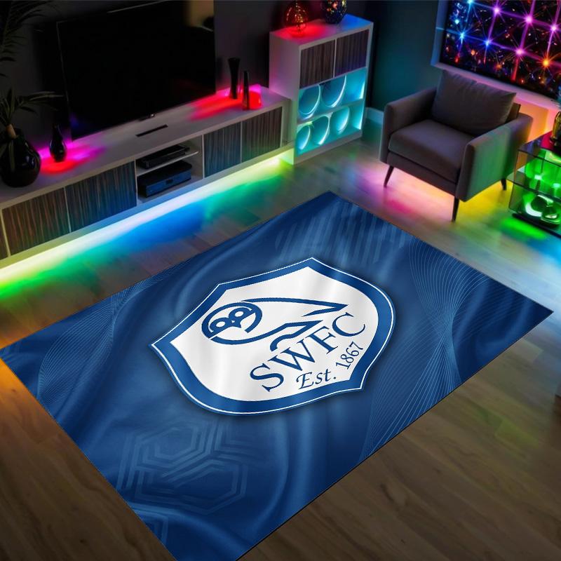 Design Sheffield Wednesday Tappeto in Velluto di Cristallo Accogliente Non?Tappeto Stampato Antiscivolo per Camera da Letto Soggiorno Ingresso