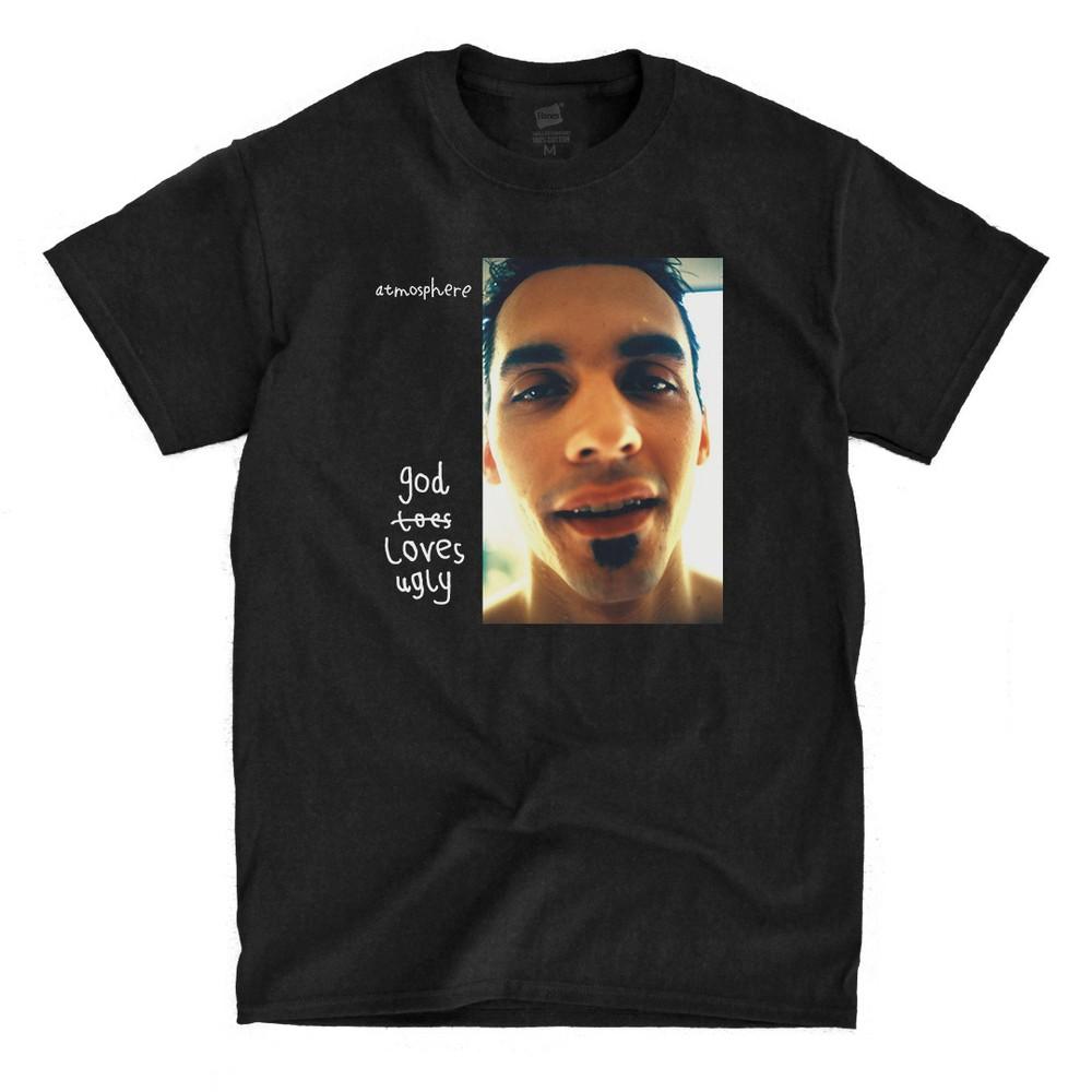 Atmosphere god loves uglyBlack T-Shirt Unisex T-Shirt XL